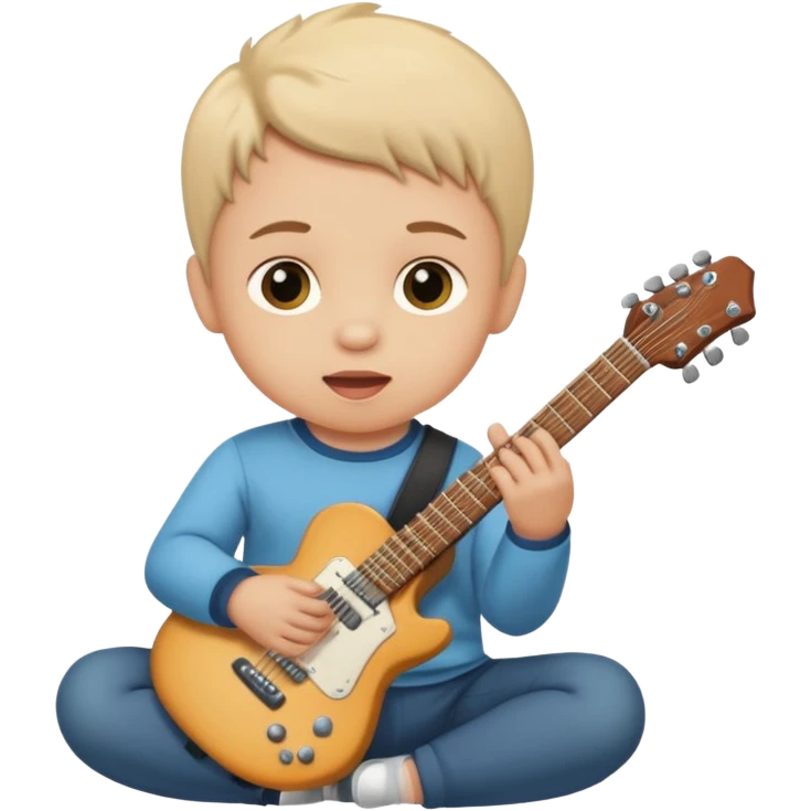 guitar rock baby emoji