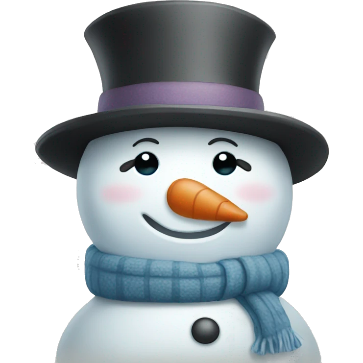 adorable snowman emoji