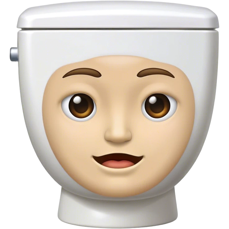 toilet with head on it emoji
