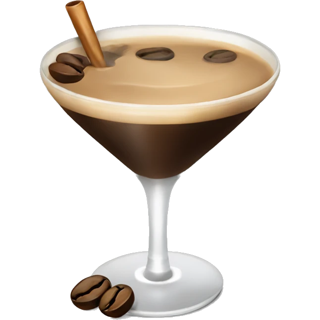 Espresso martini with coffee beans  emoji