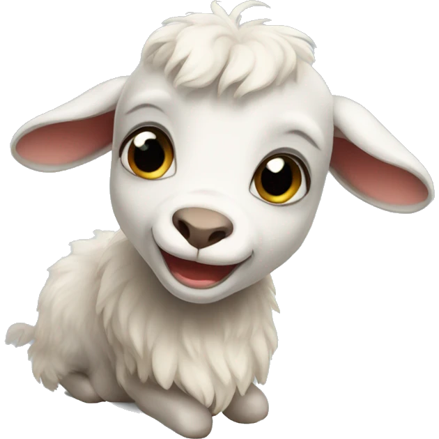sick baby goat with cough emoji