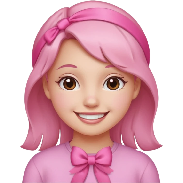 pink christmas girl with ribbon emoji