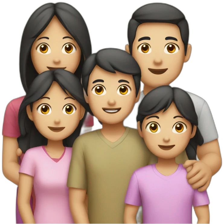 asian-family-5people emoji