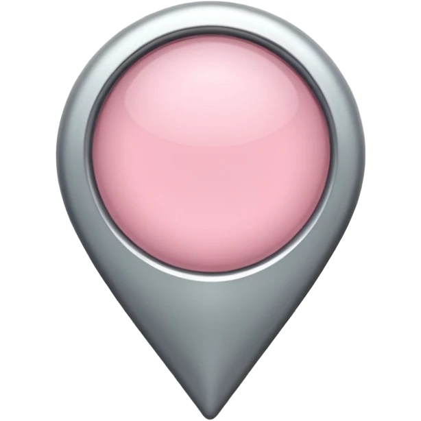 simple natural light pink location pin no face emoji