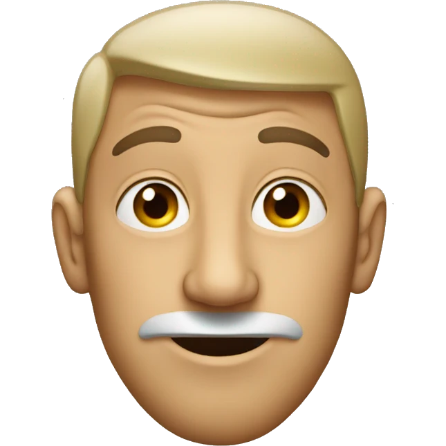 guy with nose above average emoji