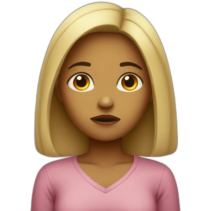 Disappointed and blank girl emoji