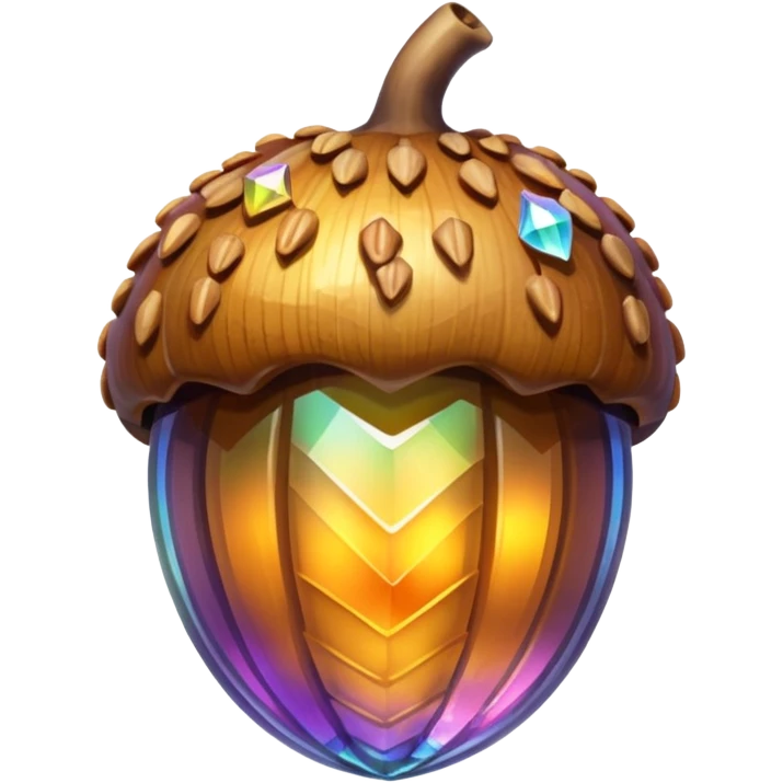 Crystallised acorn emoji