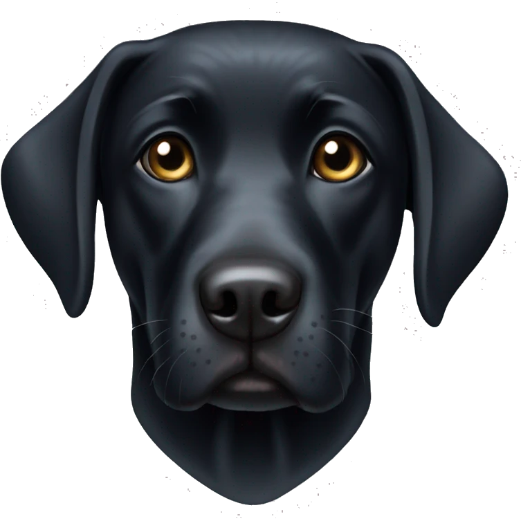 Black Labrador dog face emoji