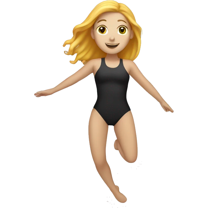 free diving, white girl emoji