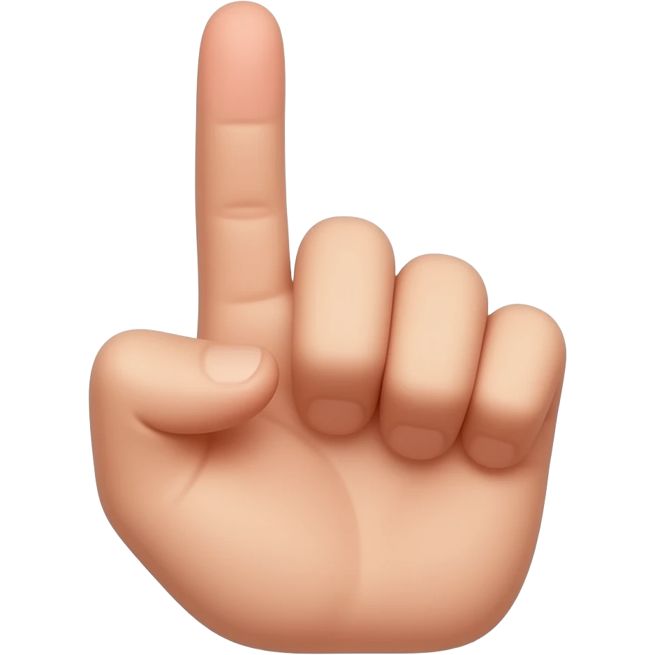 Main avec petit doigt auriculaire seul levé emoji