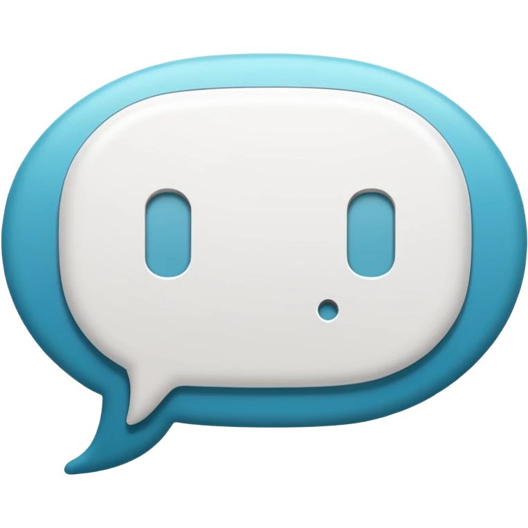 speech bubble with AI letters inside emoji