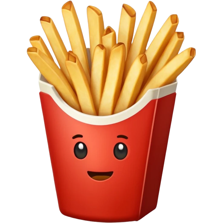 serving of french fries with mayo and ketchup emoji