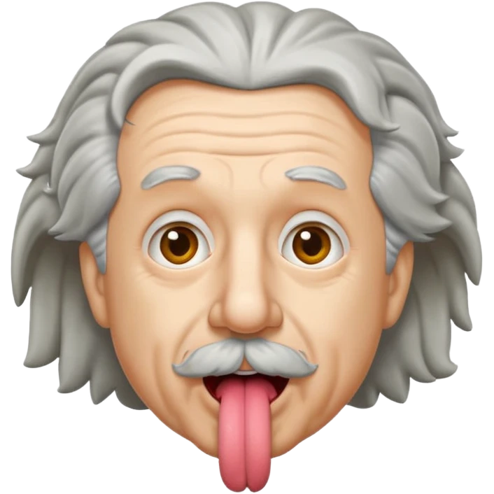 Einstein stick out your tongue emoji