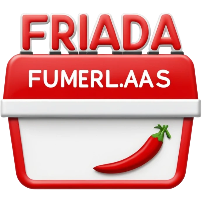 sign supermarket with the word "fraldas"simple red and white supermarket sign, with the word "fraldas" emoji