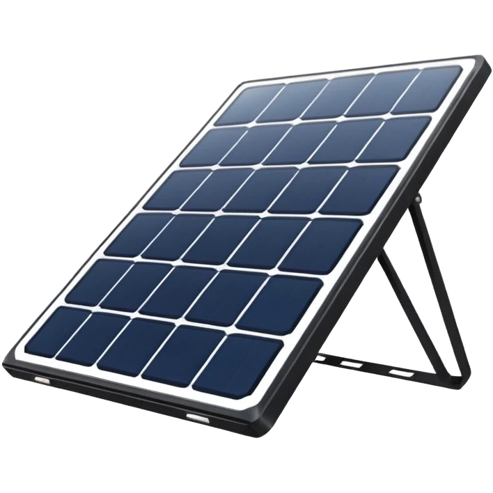 sleek solar panel with white lines, no sun icon emoji