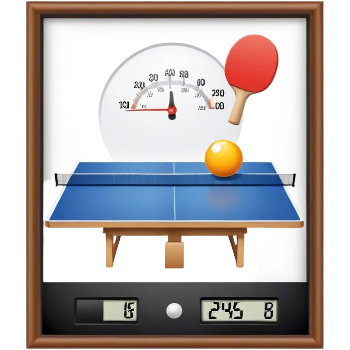 Sick ping Pong pad with thermometer  emoji