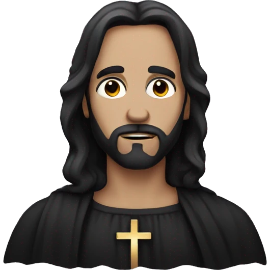 Jesus with goth makeup  emoji