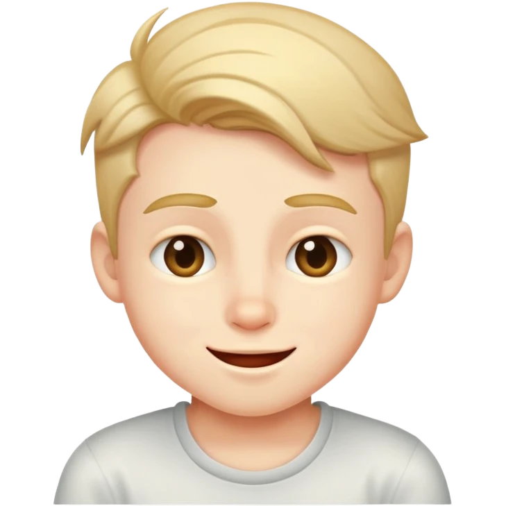 Cute boy winking emoji