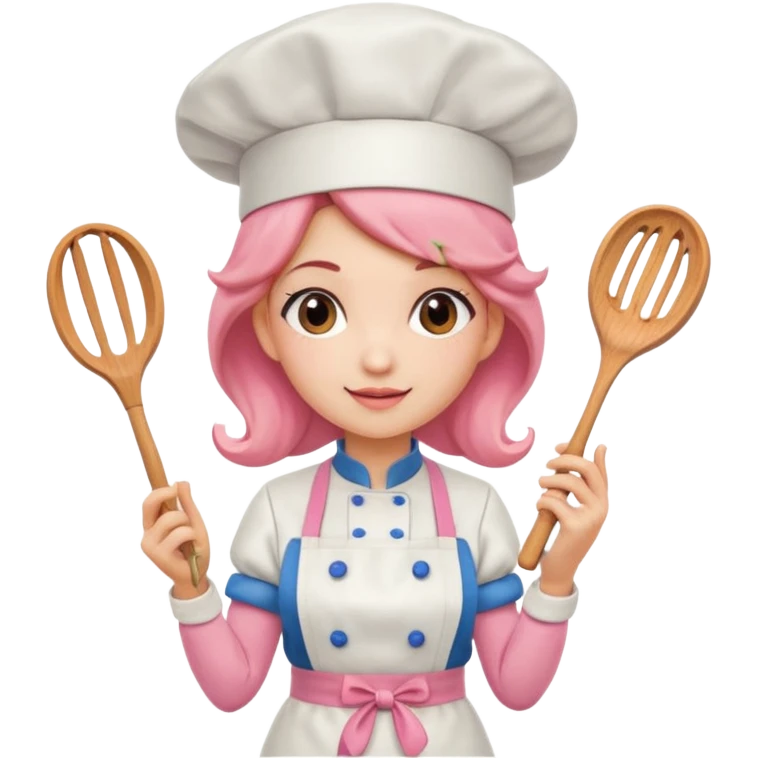 Pink chef princess peach emoji