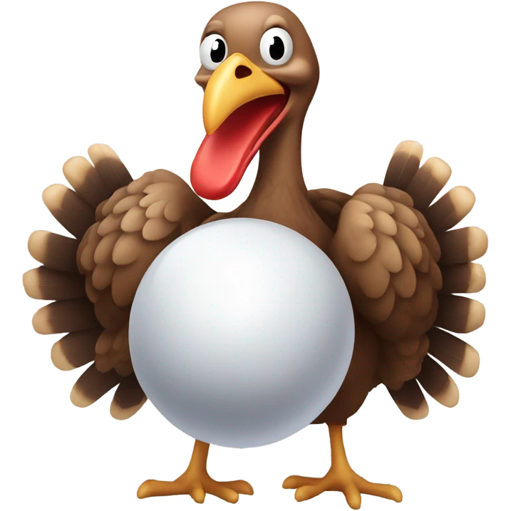 A turkey throwing a bowling ball  emoji
