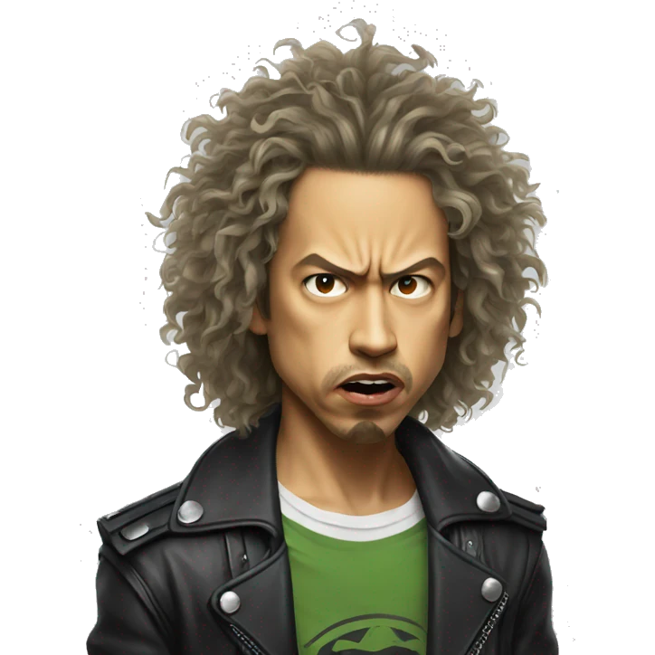Young Kirk Hammett angry emoji
