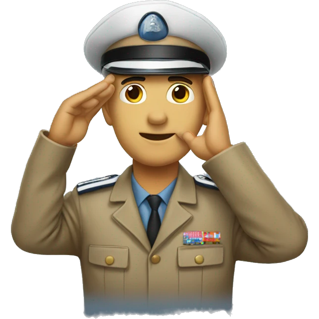 Man saluting emoji
