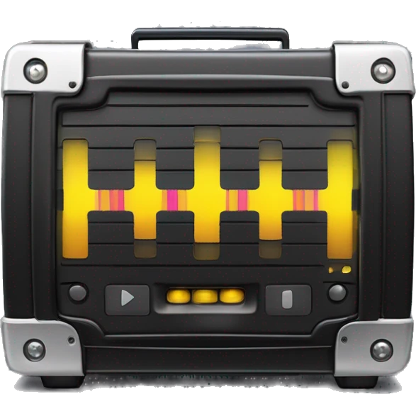 AudioWaveform LED DaftPunk-style robot talk box emoji
