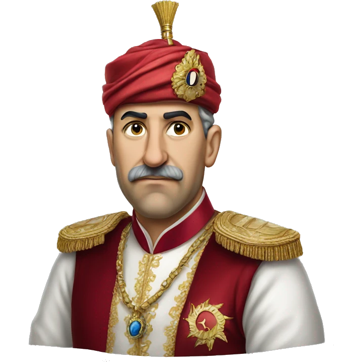 Turkish Sultan photorealistic serious emoji