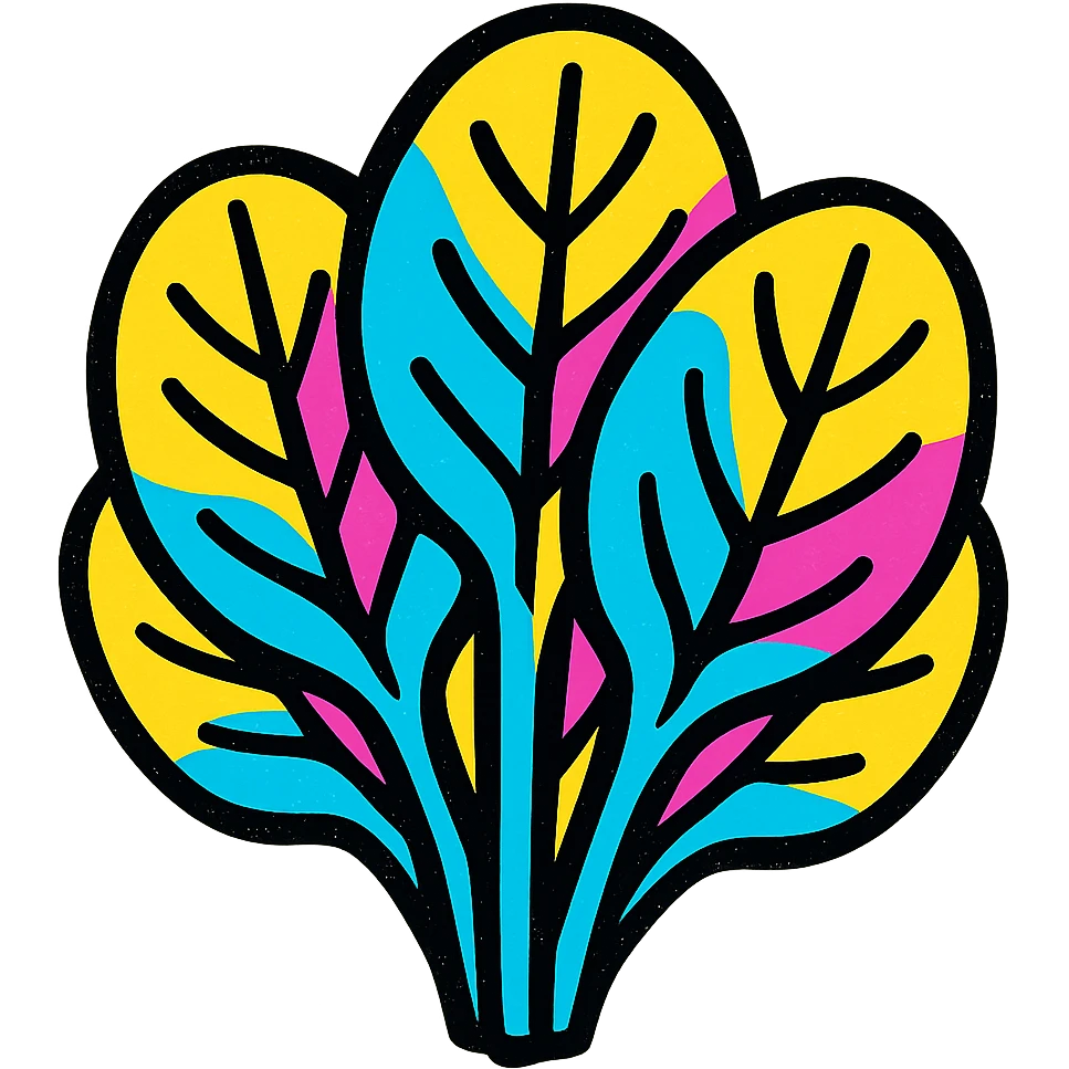 Bright and colorful spinach. emoji