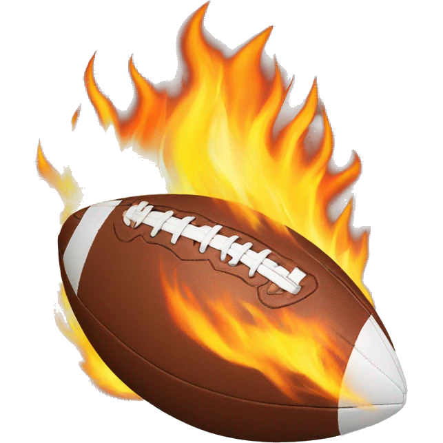 football on fire emoji