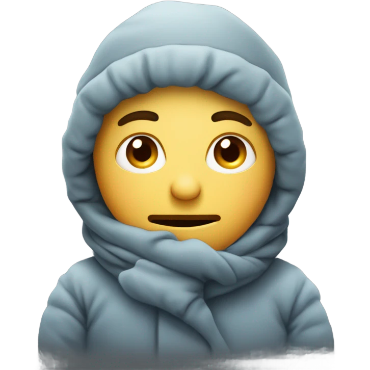 Human freezing their ass off emoji