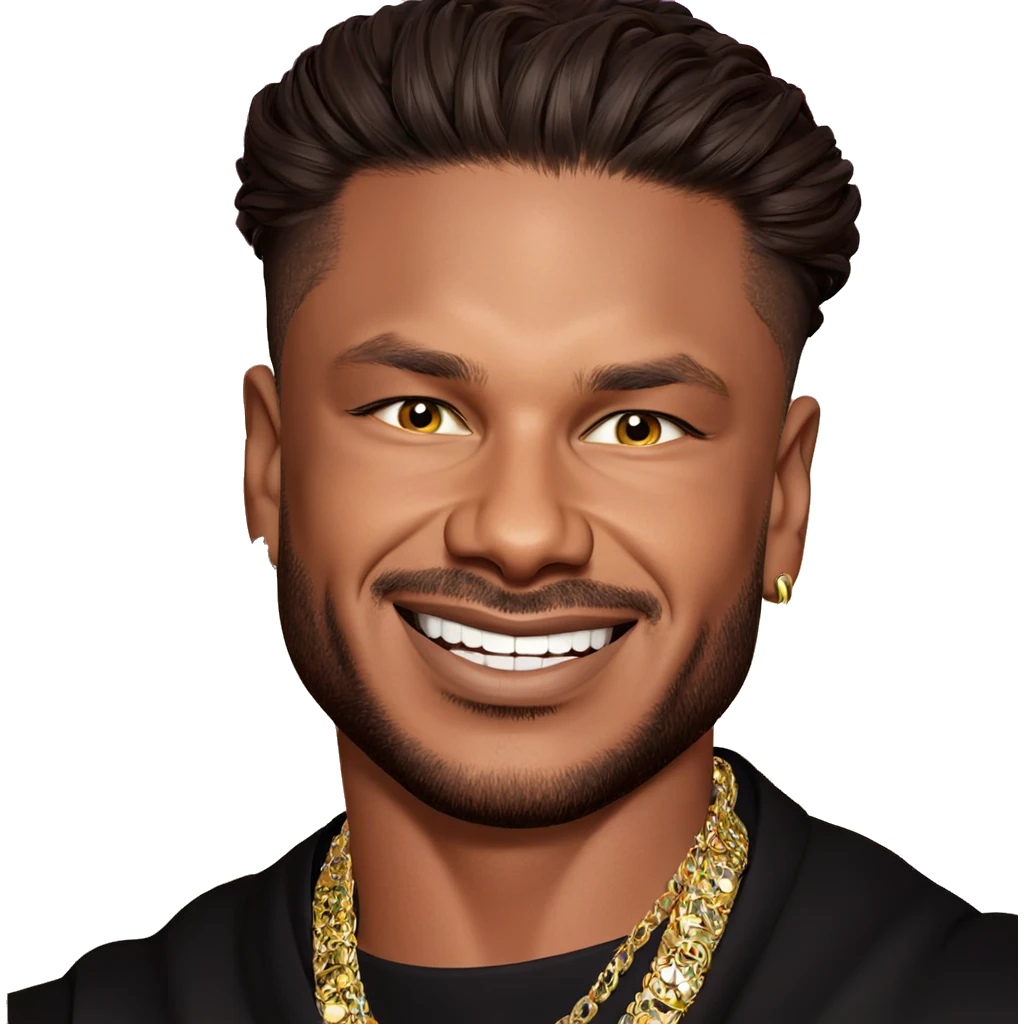 dark-skinned male with jewelry emoji