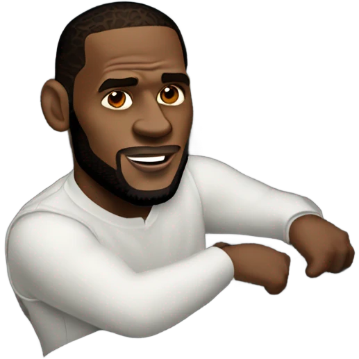 LeBron driving a car emoji