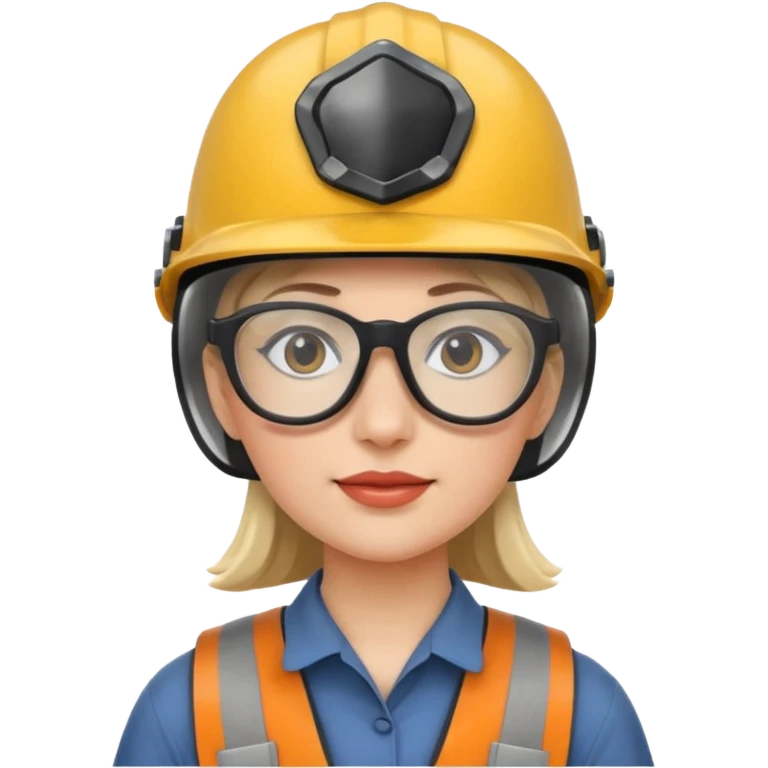 woman wearing raiding helmet and glasses emoji