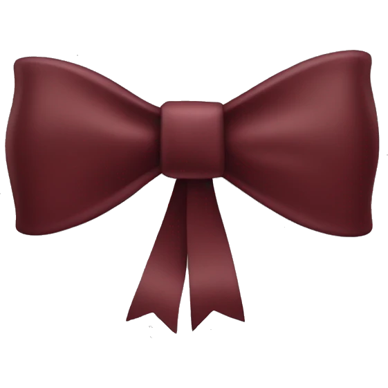 Dark red iPhone bow emoji
