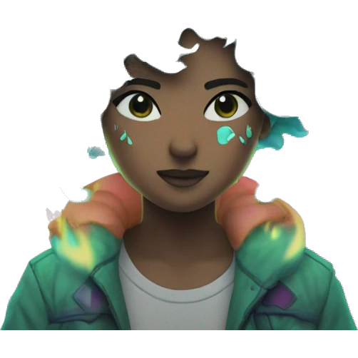 fire with JITTERY JADE and VAPORWAVE BLUE colors GIF emoji