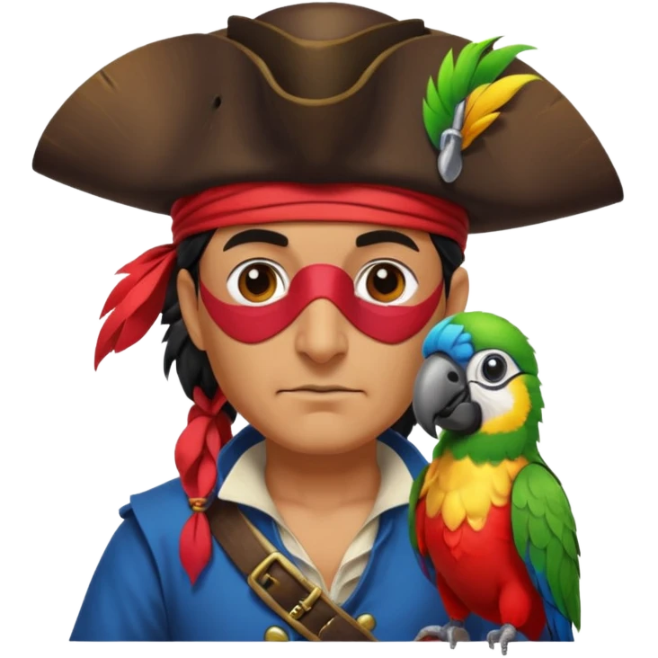 pirate and parrot emoji