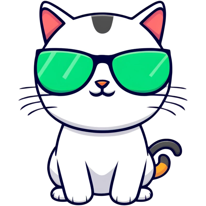 Cat with sunglasses emoji