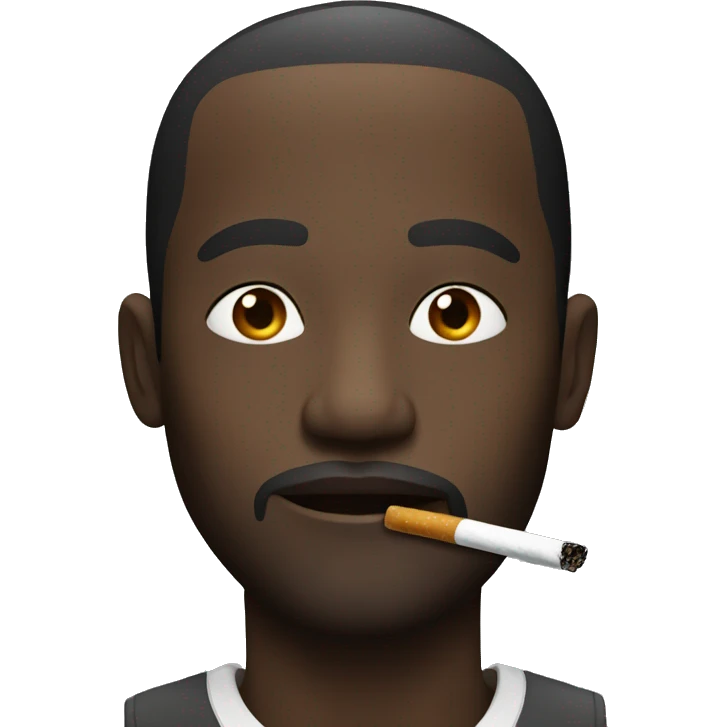a black man who smokes emoji