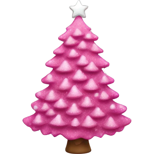 pink christmas tree emoji