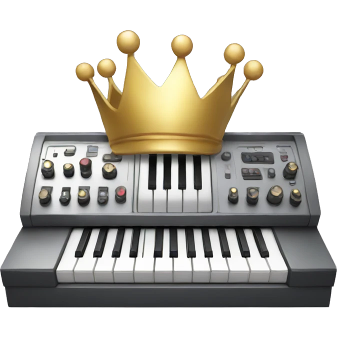 a synth with a crown emoji