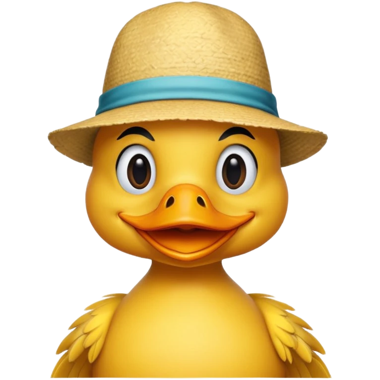 carnival duck with hat emoji
