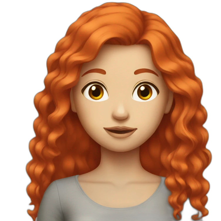 A girl with red hair  emoji