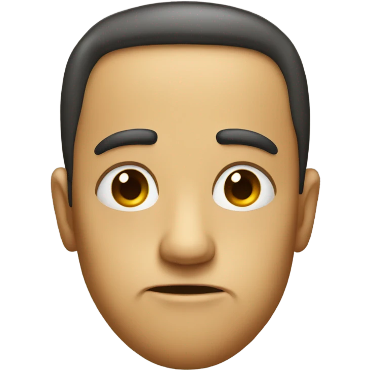 side eye with frown face emoji