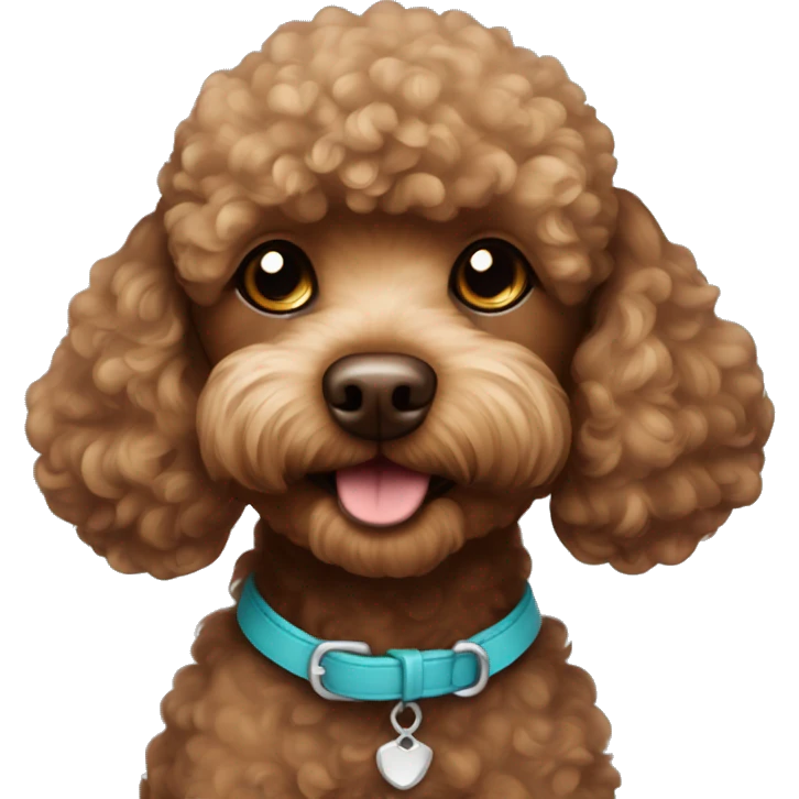 A brown toy poodle emoji