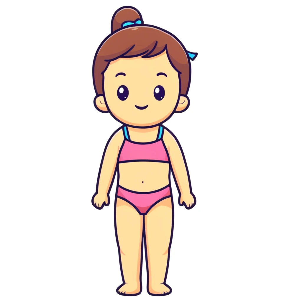 summer day with girl in bathing suit emoji