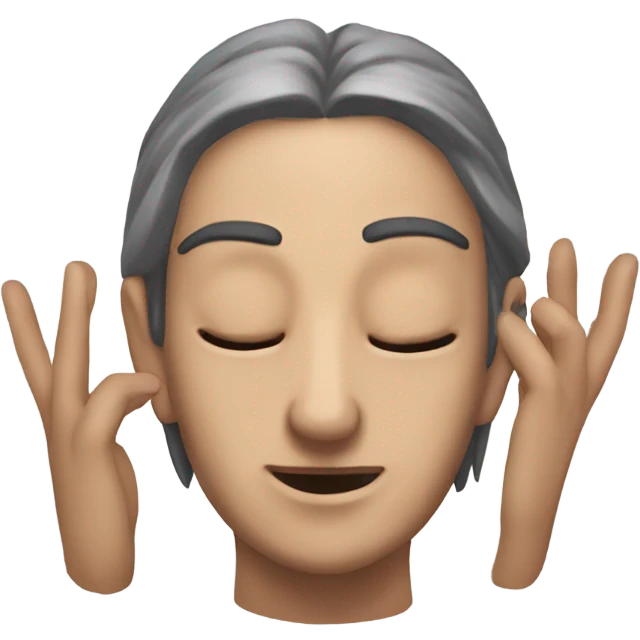 medieval fantasy rpg head massage (hands from above are massaging the persons head) emoji