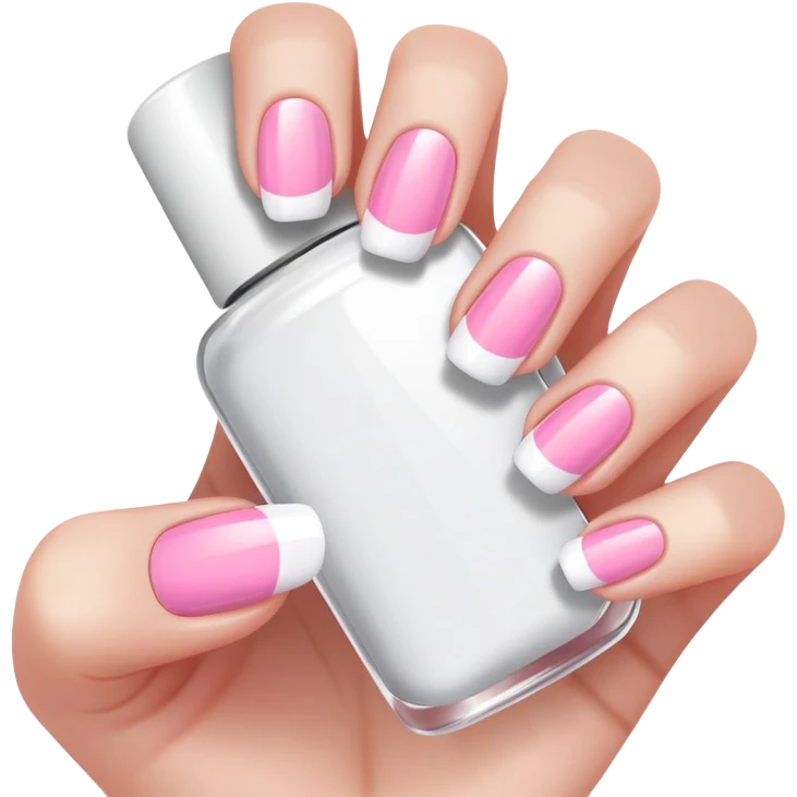French tip nails emoji