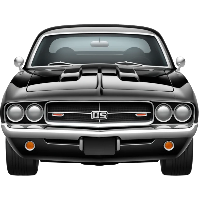 Black and white old school muscle car  emoji