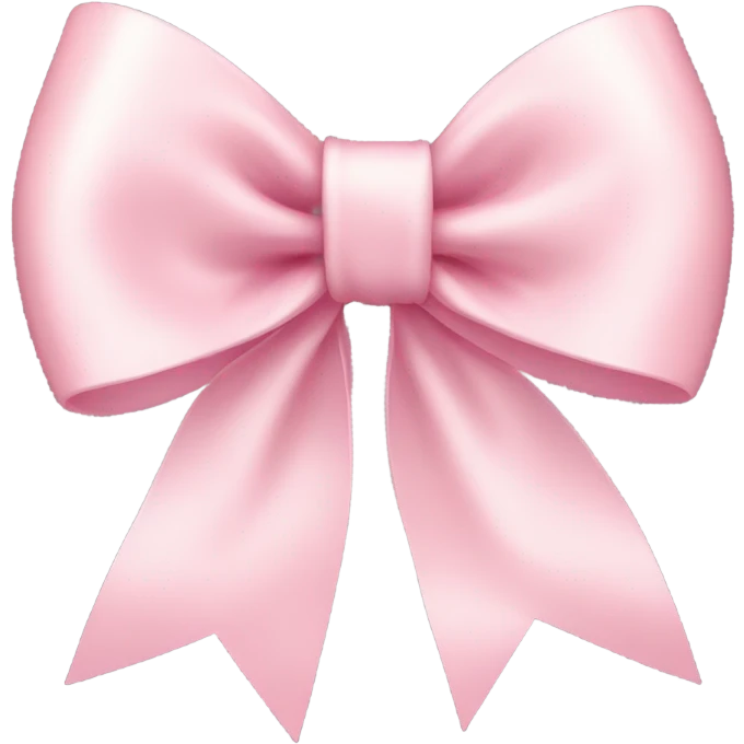 light pink ribbon bow emoji